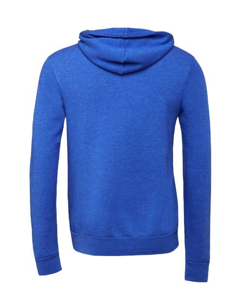 Bella + Canvas 3739 Sponge Fleece Full-Zip Hoodie Sweatshirt - True Royal - back