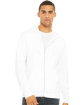 Bella + Canvas BC3739 Sponge Fleece Full-Zip Hoodie Sweatshirt - White - model front