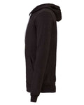 Bella + Canvas 3739 Sponge Fleece Full-Zip Hoodie Sweatshirt - Dark Grey Heather - side