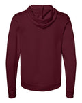 Bella + Canvas 3739 Sponge Fleece Full-Zip Hoodie Sweatshirt - Maroon - back
