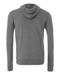 Bella + Canvas 3739 Sponge Fleece Full-Zip Hoodie Sweatshirt - Deep Heather - back