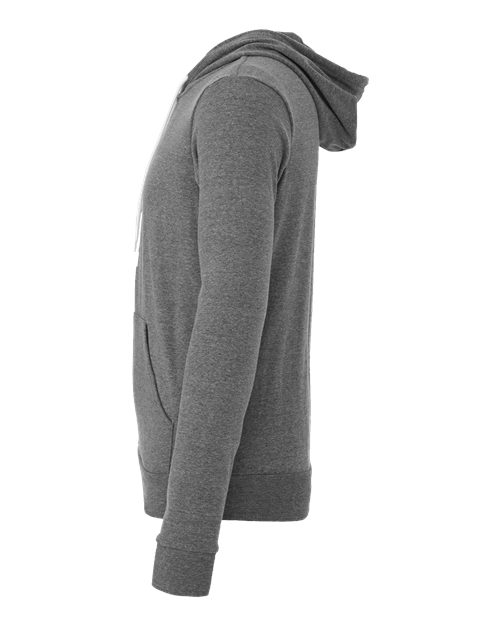 Bella + Canvas 3739 Sponge Fleece Full-Zip Hoodie Sweatshirt - Deep Heather - side