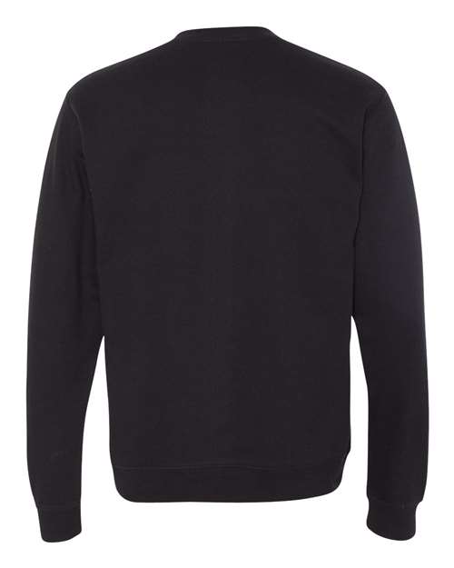 Independent Trading Co. SS3000 Midweight Crewneck Sweatshirt - Black - back