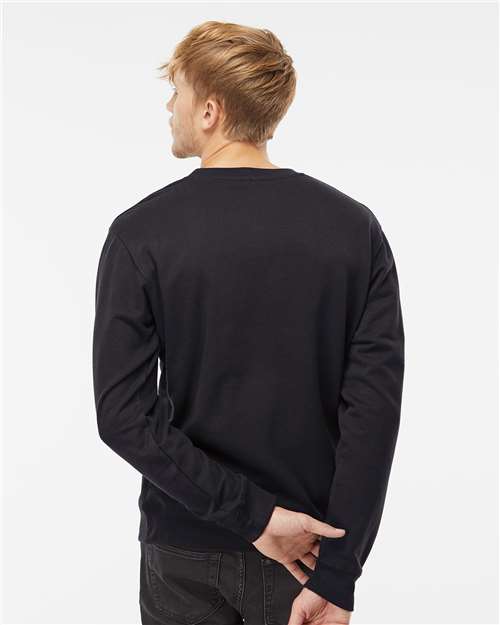 Independent Trading Co. SS3000 Midweight Crewneck Sweatshirt - Black - model back