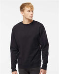 Independent Trading Co. SS3000 Midweight Crewneck Sweatshirt - Black - model front
