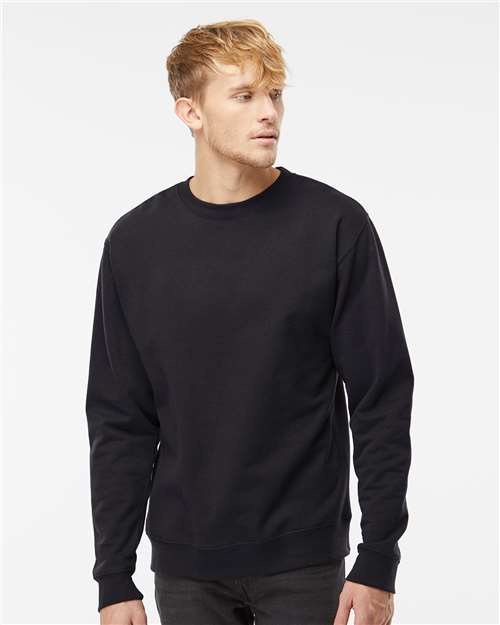Independent Trading Co. SS3000 Midweight Crewneck Sweatshirt - Black - model front