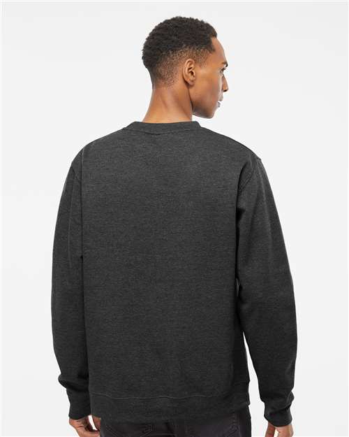 Independent Trading Co. SS3000 Midweight Crewneck Sweatshirt - Charcoal Heather - model back