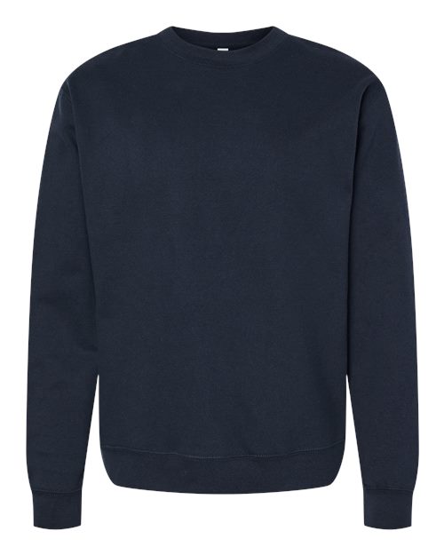 Independent Trading Co. SS3000 Midweight Crewneck Sweatshirt - Classic Navy - flat front