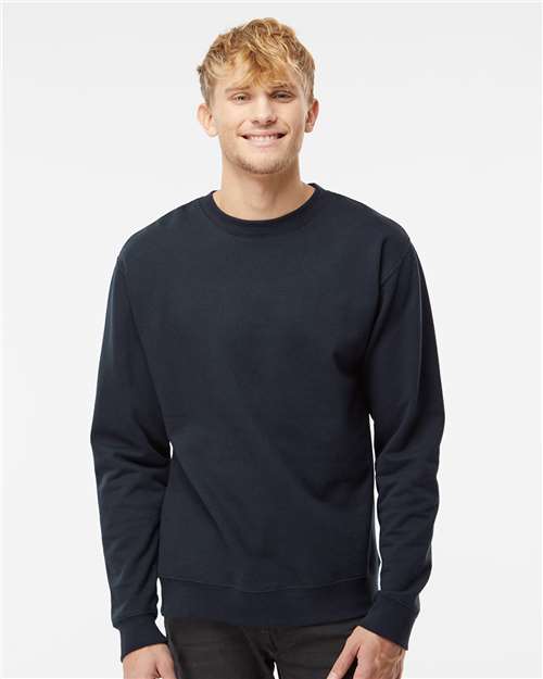 Independent Trading Co. SS3000 Midweight Crewneck Sweatshirt - Classic Navy - model front