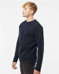 Independent Trading Co. SS3000 Midweight Crewneck Sweatshirt - Classic Navy - model side