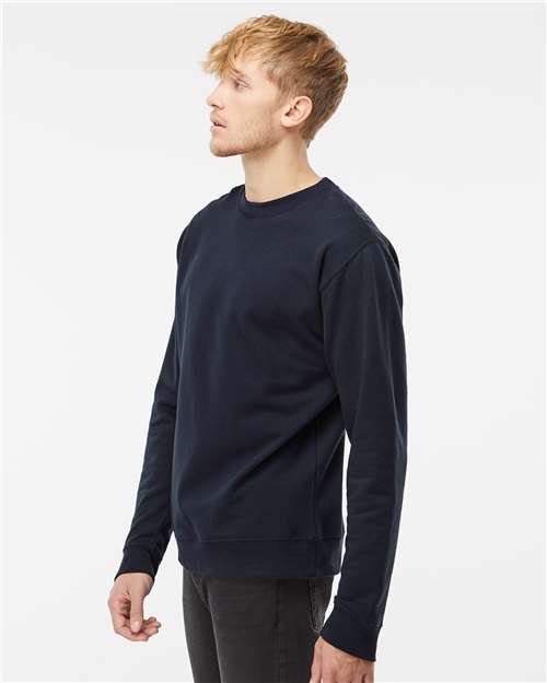 Independent Trading Co. SS3000 Midweight Crewneck Sweatshirt - Classic Navy - model side