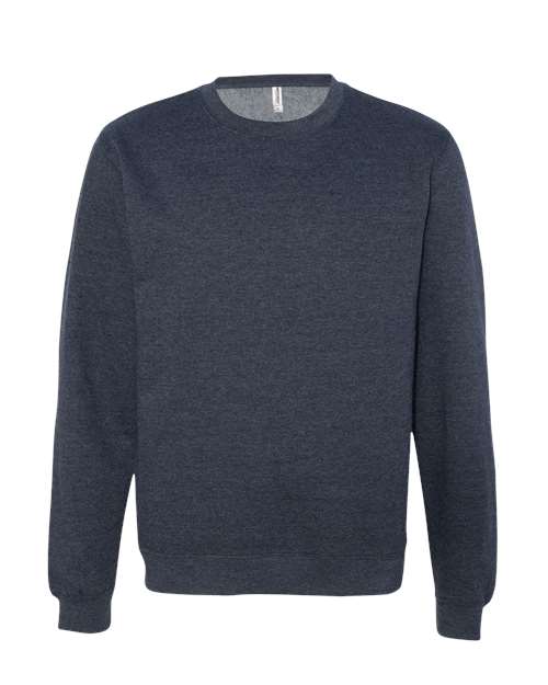 Independent Trading Co. SS3000 Midweight Crewneck Sweatshirt - Classic Navy Heather - flat front