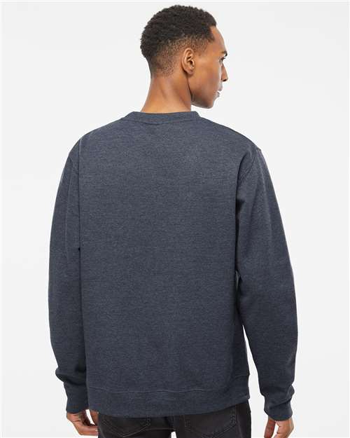 Independent Trading Co. SS3000 Midweight Crewneck Sweatshirt - Classic Navy Heather - model back