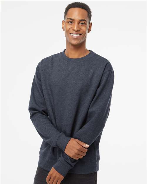 Independent Trading Co. SS3000 Midweight Crewneck Sweatshirt - Classic Navy Heather - model front