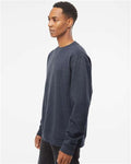 Independent Trading Co. SS3000 Midweight Crewneck Sweatshirt - Classic Navy Heather - model side