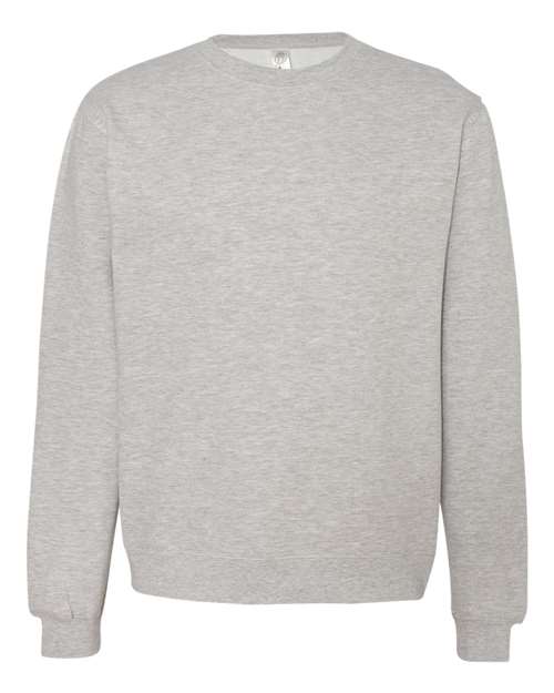 Independent Trading Co. SS3000 Midweight Crewneck Sweatshirt - Grey Heather - flat front