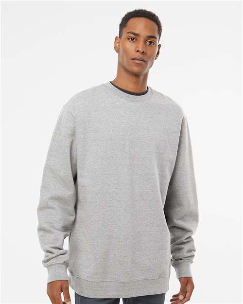 Independent Trading Co. SS3000 Midweight Crewneck Sweatshirt - Grey Heather - model front