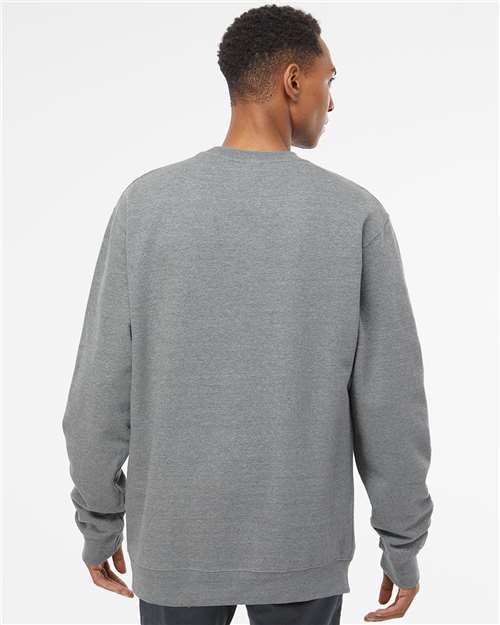 Independent Trading Co. SS3000 Midweight Crewneck Sweatshirt - Gunmetal Heather - model back