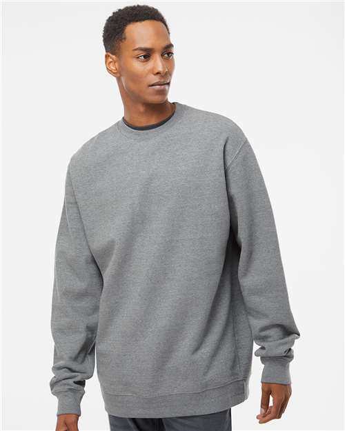 Independent Trading Co. SS3000 Midweight Crewneck Sweatshirt - Gunmetal Heather - model front