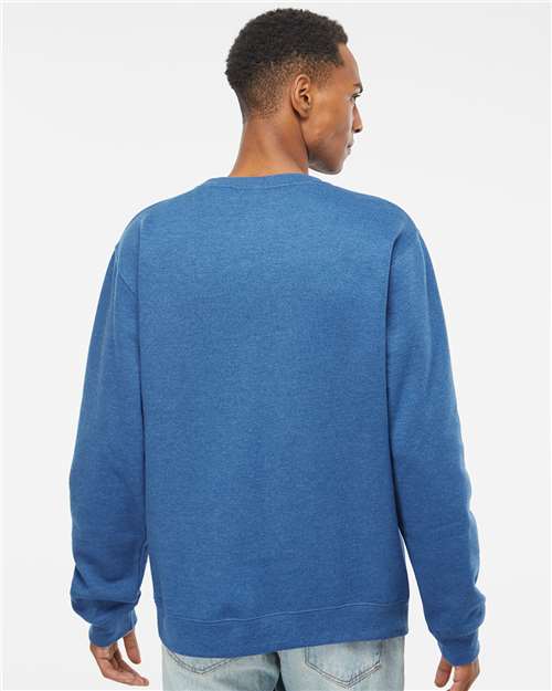Independent Trading Co. SS3000 Midweight Crewneck Sweatshirt - Royal Heather - model back