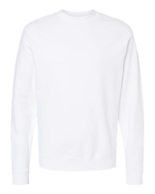 Independent Trading Co. SS3000 Midweight Crewneck Sweatshirt - White - flat front