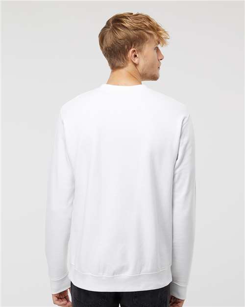 Independent Trading Co. SS3000 Midweight Crewneck Sweatshirt - White - model back
