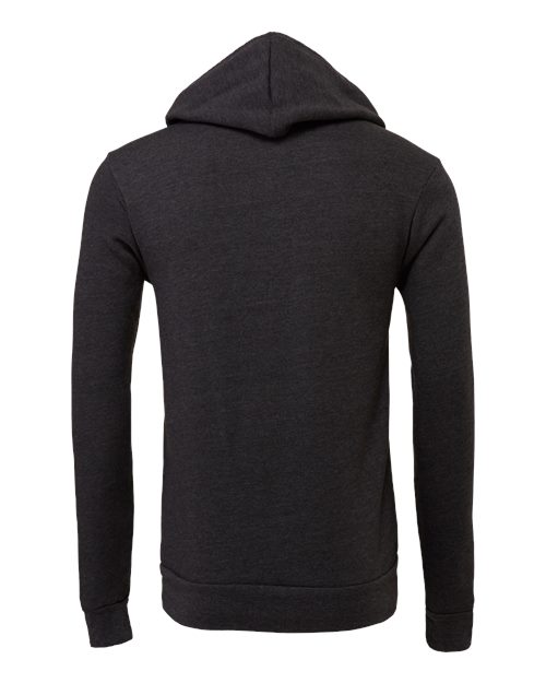 Bella+Canvas 3719 Unisex Sponge Fleece Pullover Hoodie - Dark Grey Heather - back