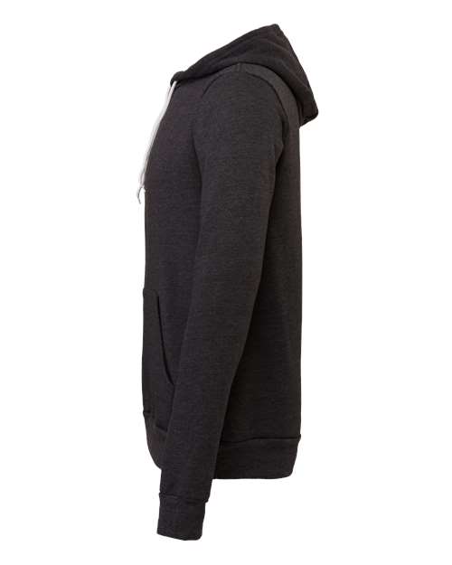 Bella+Canvas 3719 Unisex Sponge Fleece Pullover Hoodie - Dark Grey Heather - side