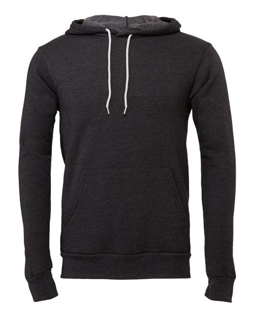 Bella+Canvas 3719 Unisex Sponge Fleece Pullover Hoodie - Dark Grey Heather - front