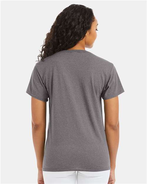 Hanes 5170 Unisex EcoSmart T-Shirt - Oxford Grey - model back