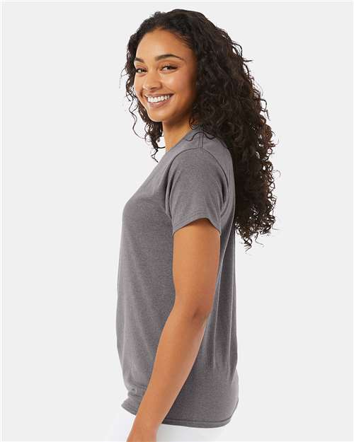Hanes 5170 Unisex EcoSmart T-Shirt - Oxford Grey - model side