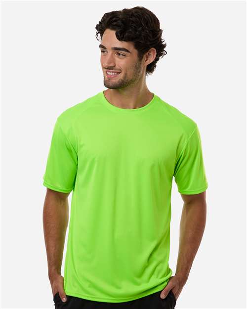 Badger 4120 Men's B-Core Sport Shoulders T-Shirt - Lime - model front