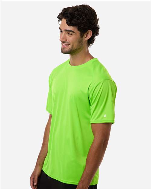 Badger 4120 Men's B-Core Sport Shoulders T-Shirt - Lime - model side