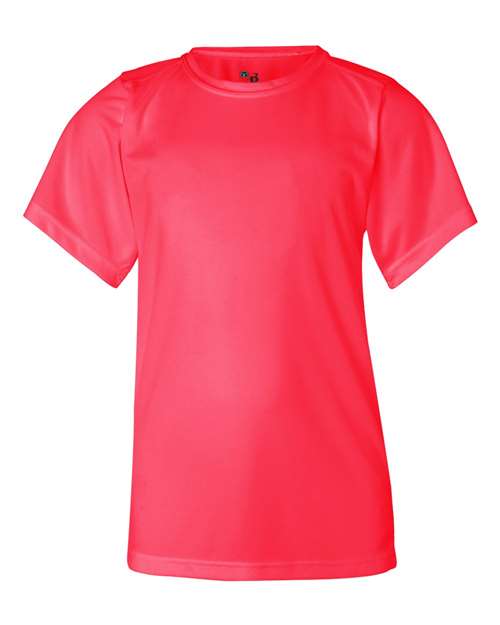 Badger 2120 Youth B-Core T-Shirt - Hot Coral - front