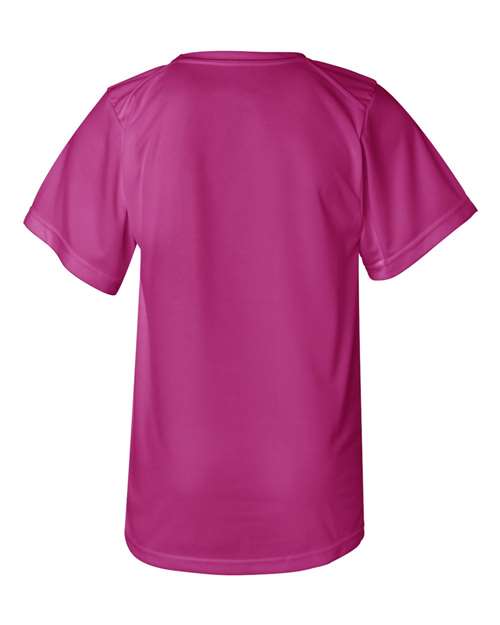 Badger 2120 Youth B-Core T-Shirt - Hot Pink - back