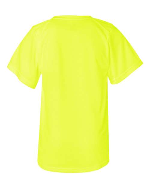 Badger 2120 Youth B-Core T-Shirt - Safety Yellow - back