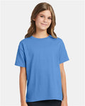 Hanes 5370 Youth EcoSmart T-Shirt - Carolina Blue - model front