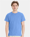 Hanes 5170 Unisex EcoSmart T-Shirt - Carolina Blue - model front
