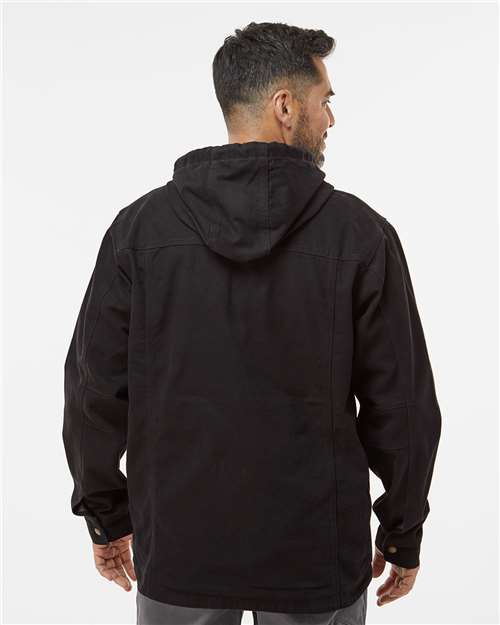 DRI DUCK 5090 Men's Laredo Boulder Cloth Canvas Jacket with Thermal Lining - Black - model back