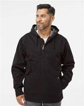 DRI DUCK 5090 Men's Laredo Boulder Cloth Canvas Jacket with Thermal Lining - Black - model front