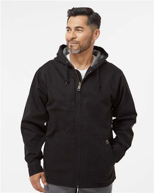DRI DUCK 5090 Men's Laredo Boulder Cloth Canvas Jacket with Thermal Lining - Black - model front