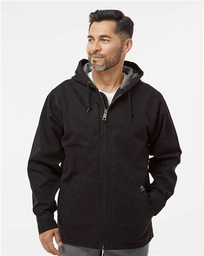 DRI DUCK 5090 Men's Laredo Boulder Cloth Canvas Jacket with Thermal Lining - Black - model front