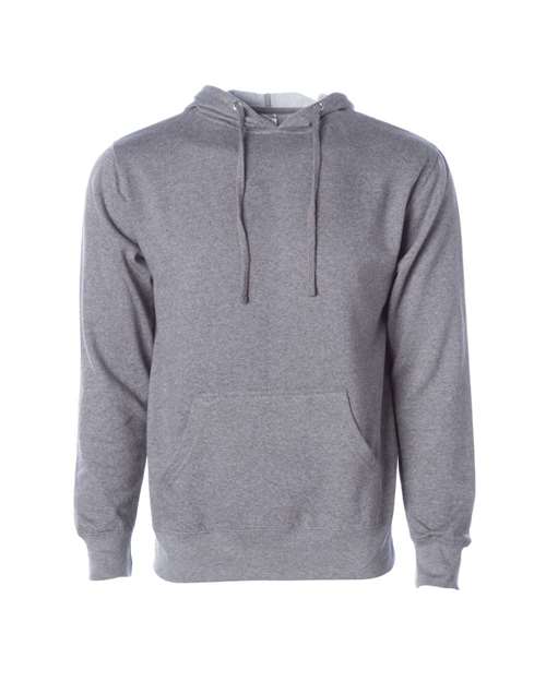 Independent Trading Co. SS4500 Midweight Hooded Sweatshirt - Gunmetal Heather - flat front