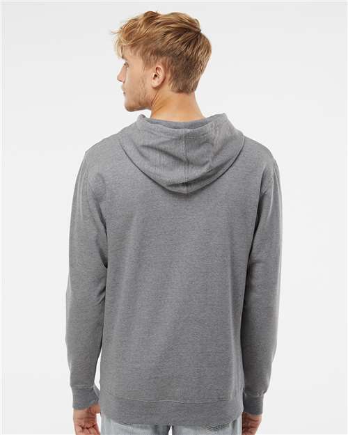 Independent Trading Co. SS4500 Midweight Hooded Sweatshirt - Gunmetal Heather - model back