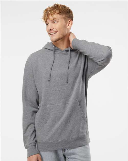 Independent Trading Co. SS4500 Midweight Hooded Sweatshirt - Gunmetal Heather - model front
