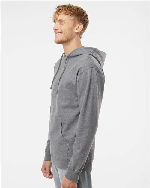 Independent Trading Co. SS4500 Midweight Hooded Sweatshirt - Gunmetal Heather - model side