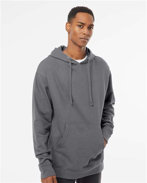 Independent Trading Co. SS4500 Midweight Hooded Sweatshirt - Charcoal - model front