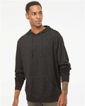 Independent Trading Co. SS150J Unisex Lightweight Hooded Pullover T-Shirt - Charcoal Heather - model front