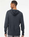 Independent Trading Co. SS150J Unisex Lightweight Hooded Pullover T-Shirt - Classic Navy Heather - model back