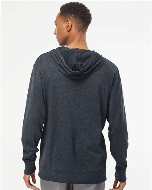 Independent Trading Co. SS150J Unisex Lightweight Hooded Pullover T-Shirt - Classic Navy Heather - model back